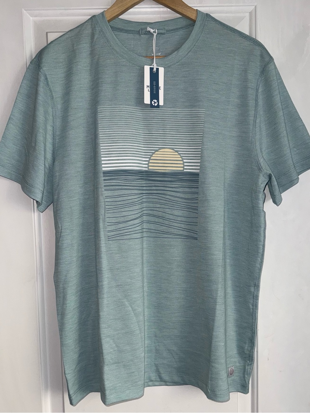 🛫Marine Layer Respun Air Crew Graphic Tee in "Grey Mist" - NWT